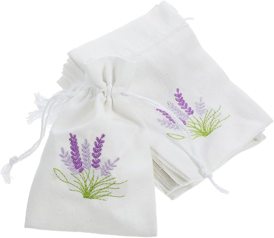 LUOZZY 20 Pcs Small Drawstring Lavender Sachet Bags for Wedding Birthday