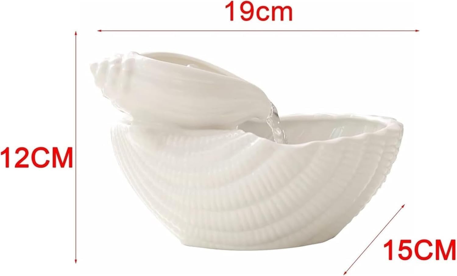 Indoor Ceramic Tabletop Fountain with Waterfall Sound