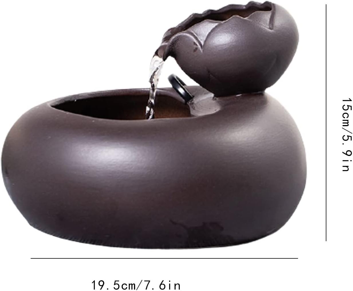 sdneNest Tabletop Fountain with Waterfall Sound