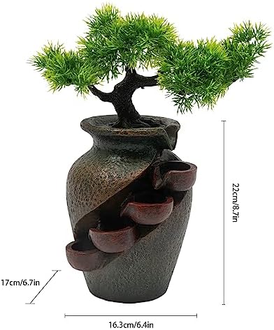 OUKANING 4 Level Tabletop Water Fountain