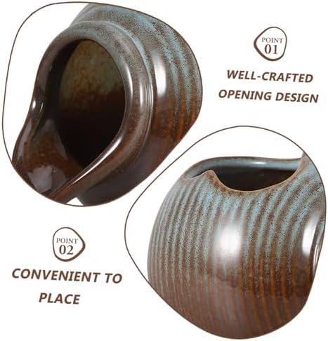 Wakauto Ceramic Waterfall Jar Tabletop Fountain