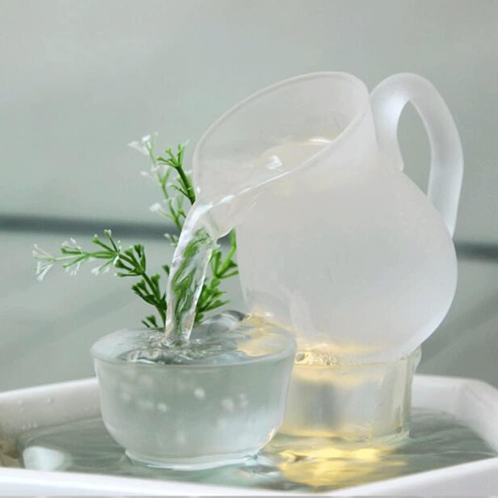 White Tabletop Fountain with Teapot Teacup Design