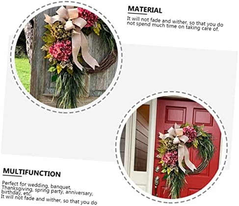 Front Door Wreath Hanger with Hydrangea Garland