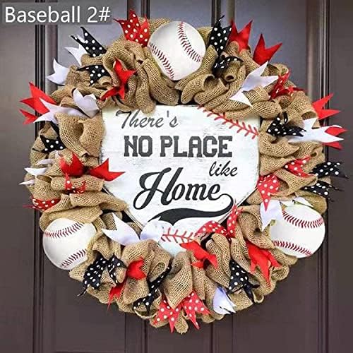 Baseball Wreath Fourth of July Decor Front Door Garland