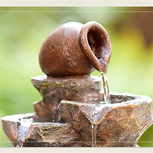 GLigeT Tabletop Fountain Rockery Waterfall Decor