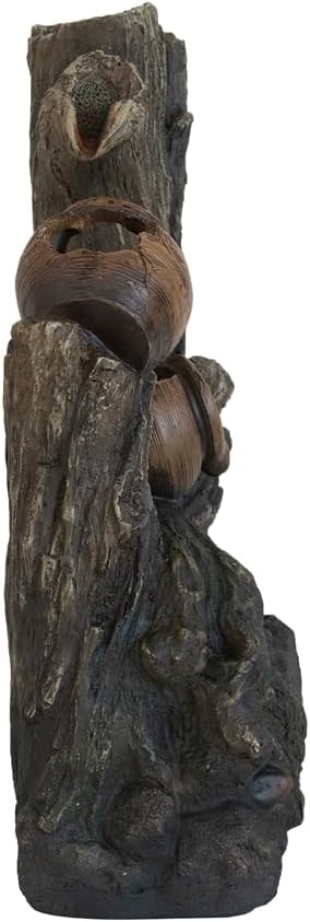 Rustic Broken Pot Water Fountain with LED Light