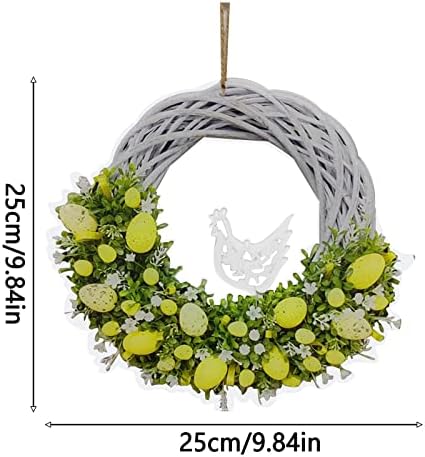 Pink Lily Easter Door Wreath with Bunny Hangers