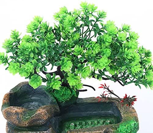 Gdrasuya10 Mini Indoor Water Fountain with LED Light for Home Office Desk Decoration