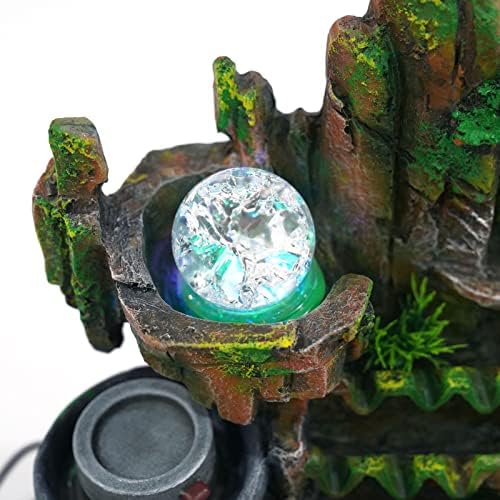 GXFCHYL Tabletop Rockery Fountain with LED Light