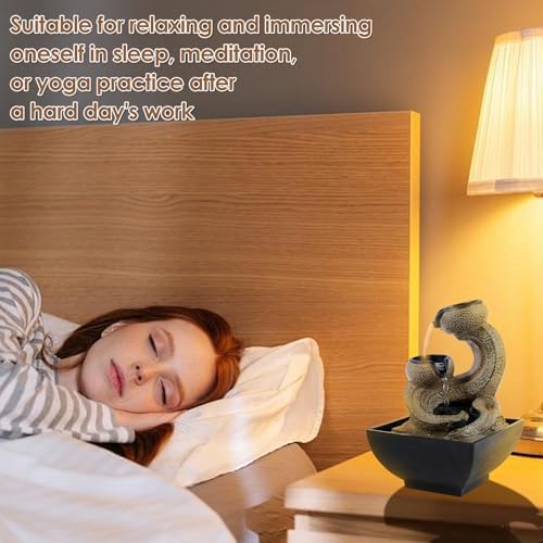 Modern Resin Tabletop Water Fountain for Indoor Relaxation