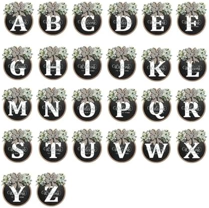 BILLAMB Circular Surname Front Door Welcome Sign Wreath