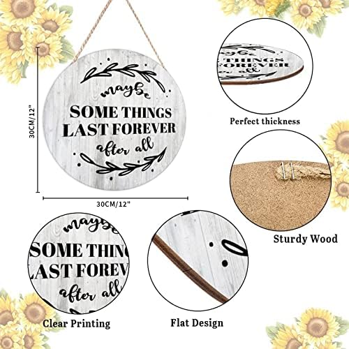 Farmhouse Front Door Hanger Funny Wood Sign Decor