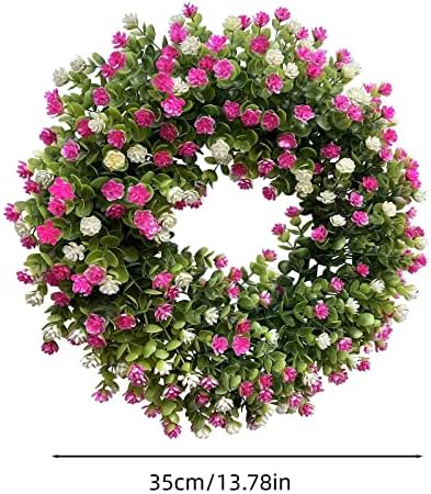 18-Inch Spring Festival White Wreath Door Hanging Decor