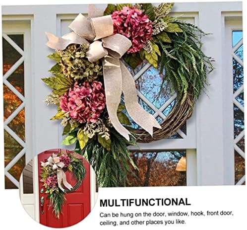 Front Door Wreath Hanger with Hydrangea Garland