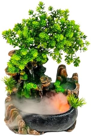 Indoor Tabletop Water Fountain with LED Light and OnOff Switch