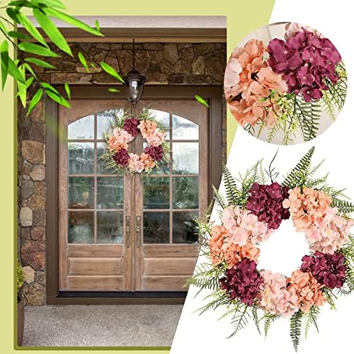 Double Door Christmas Wreath Pink Wreath for Front Door