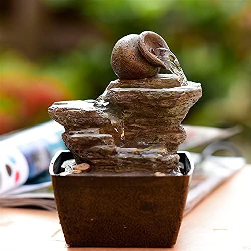 GLigeT Tabletop Fountain Rockery Waterfall Decor
