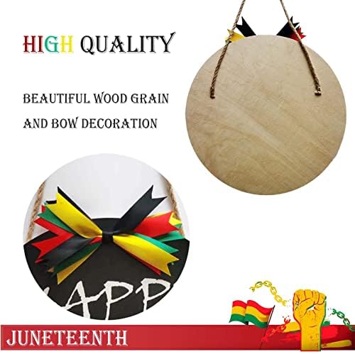 Happy Juneteenth Sign Wreath Front Decor