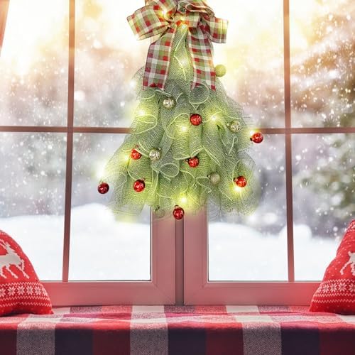 Handmade Christmas Tree Wreath for Front Door