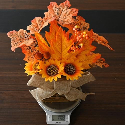 Faux Floral Wreath Basket for Front Door