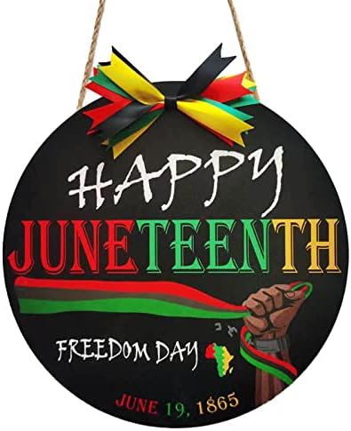 Happy Juneteenth Sign Wreath Front Decor