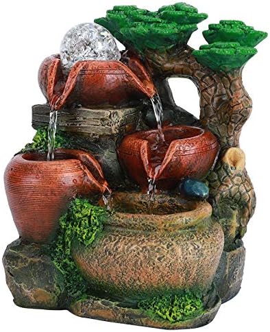 DYPASA Tabletop Fountain Home Decor Resin Water Feature
