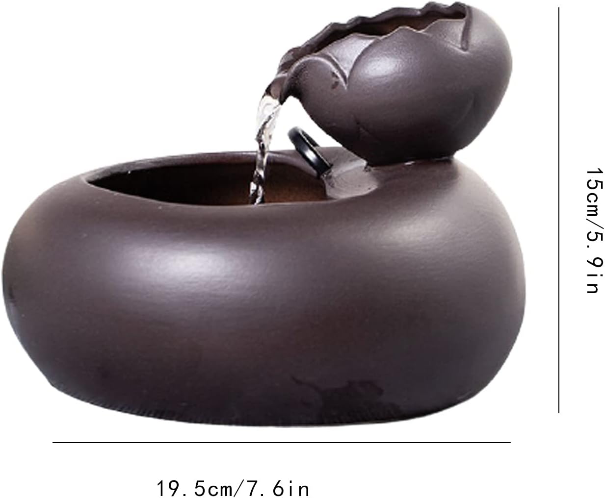 SUNESA Tabletop Fountain Ceramic Flowing Water Decor