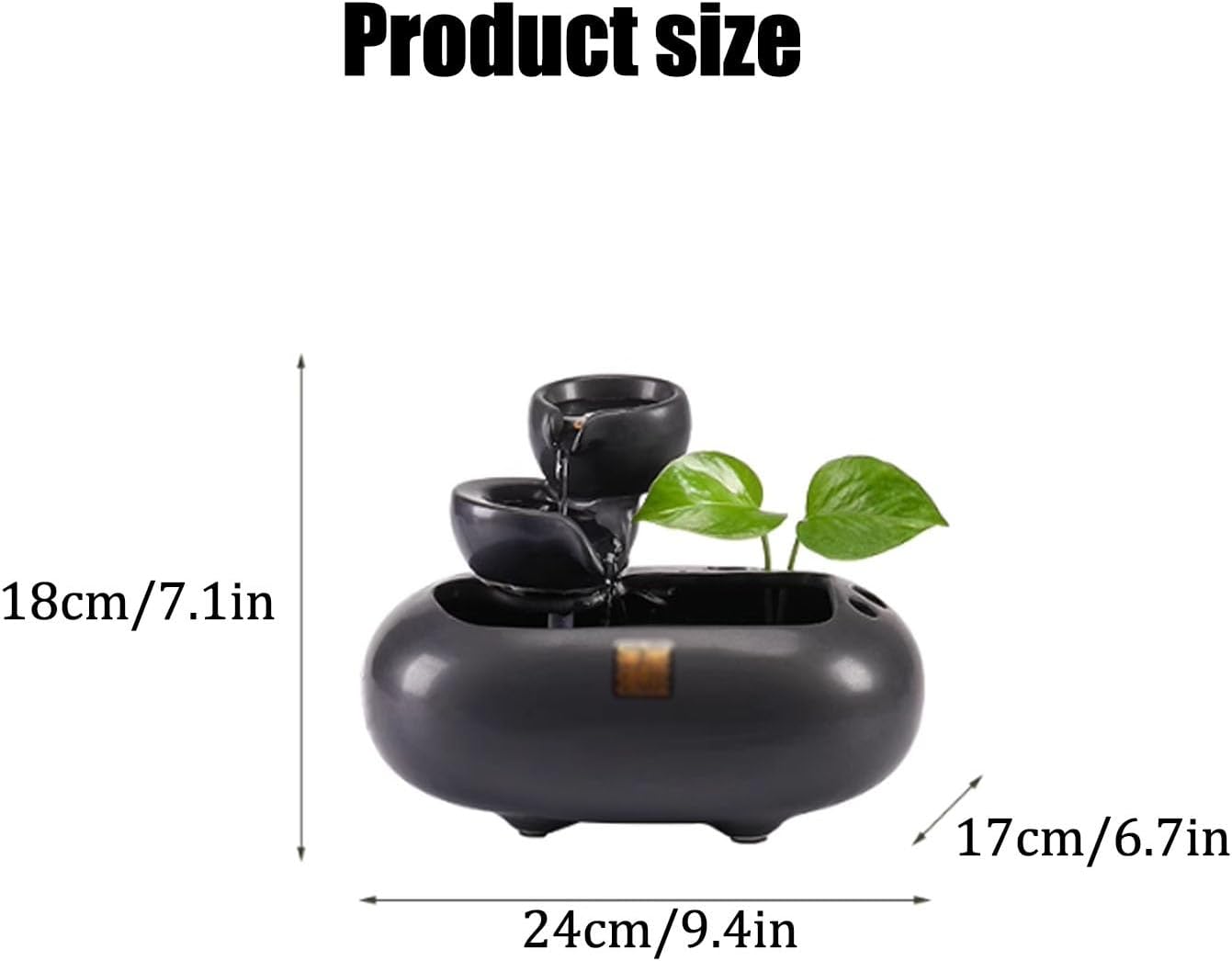 LSJINGS Creative Ceramic Waterfall Fountain for Home Office Living Room
