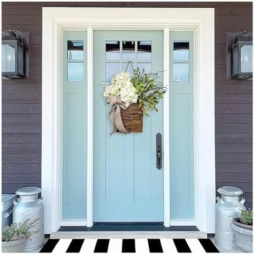 Cream Hydrangea Door Wreath with Wildflowers