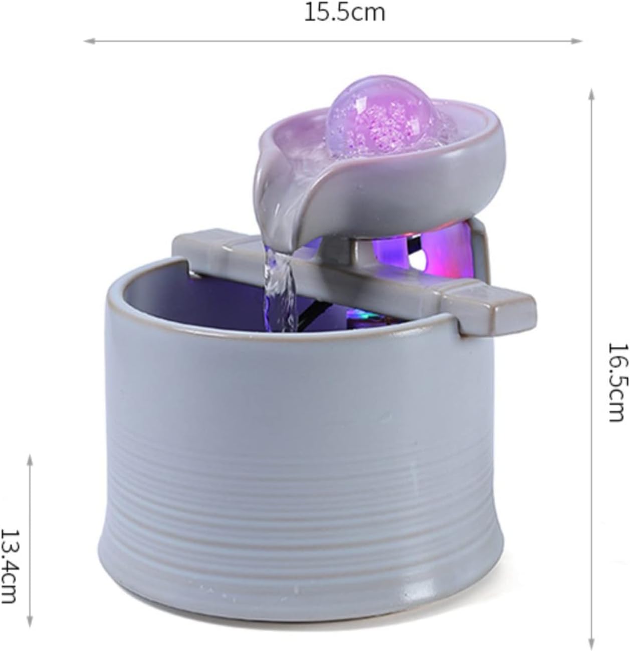 HASMI Brass Mini Ceramic Tabletop Fountain