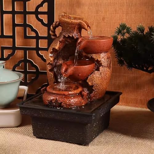GRFIT Tabletop Fountain with Flowing Water Decoration