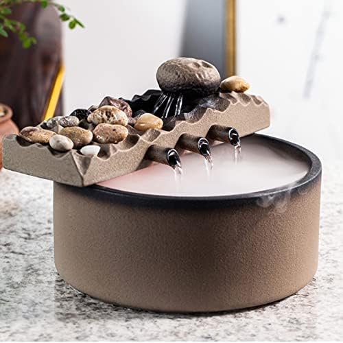 Tabletop Fountain with Ceramic Design and Water Mist