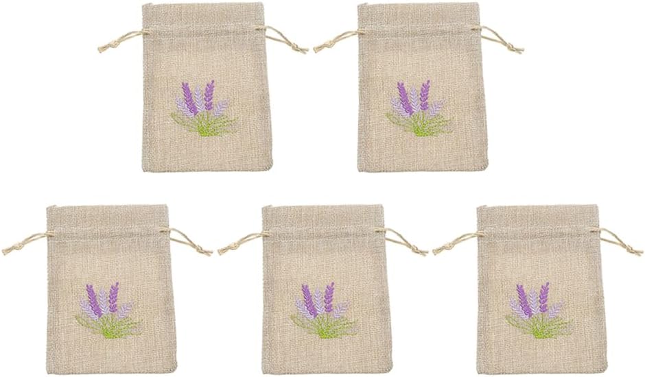 LUOZZY 5 Pcs Dried Flower Storage Bags Lavender Sachet Bags Refillable Fragrance Pouches