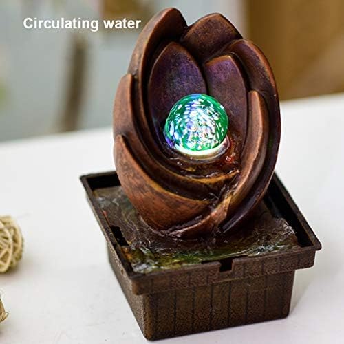 Vintage Copper Desktop Fountain with Crystal Spinning Ball