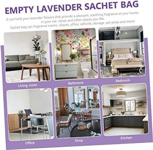 Cabilock 10Pcs Lavender Sachet Bags with Drawstring