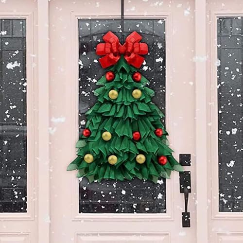Handmade Christmas Tree Wreath for Front Door 1