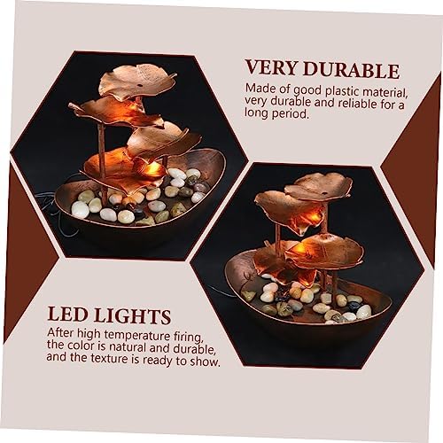 Creative Waterfall Fountain Tabletop Led Night Light