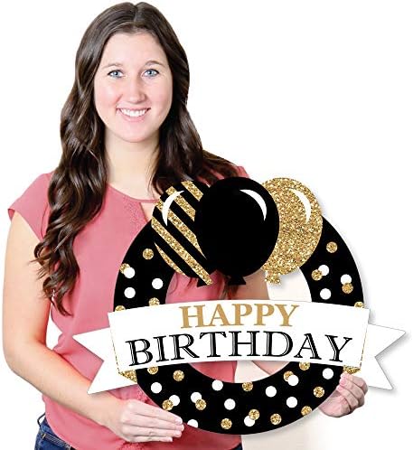 Big Dot of Happiness Adult Birthday Gold Wreath