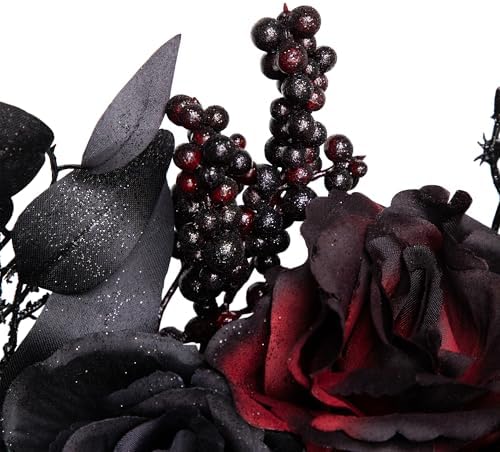 Northlight Halloween Spider Wreath 24 Inch Red Black