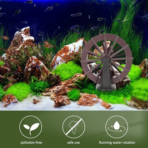 Luxshiny Mini Water Wheel - Decorative Indoor Fountain Accessory