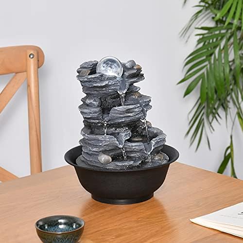 Elegant Tabletop Fountain with Rotatable Decor