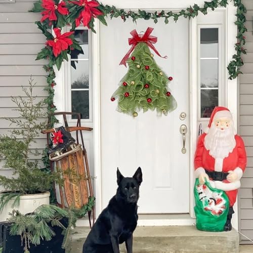 Handmade Christmas Tree Wreath for Front Door