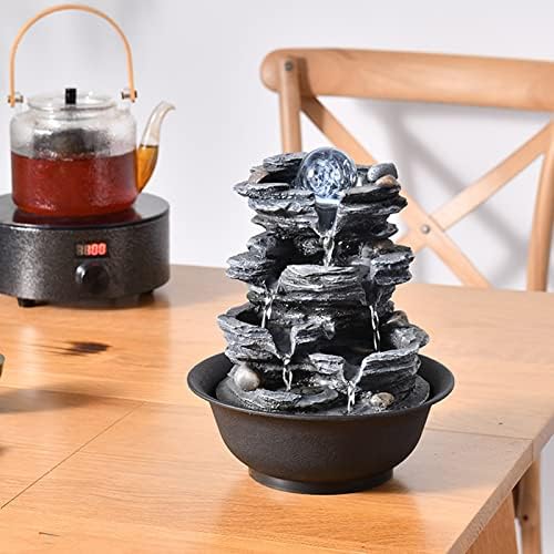 Elegant Tabletop Fountain with Rotatable Decor