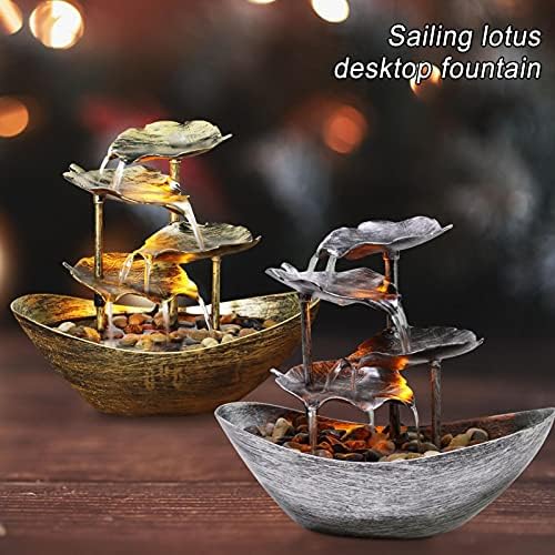 EsEico 4-Tier Desk Fountain with LED Light