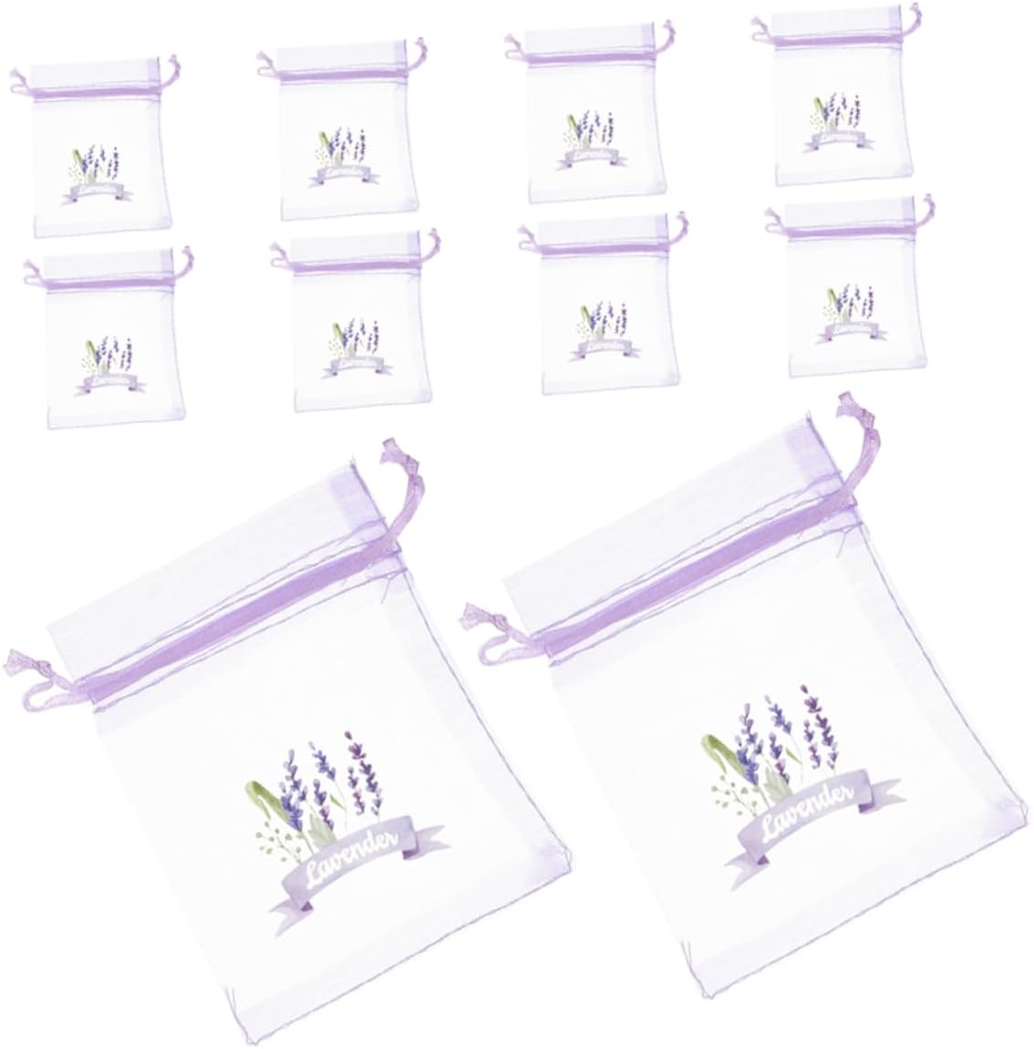 Wakauto 10pcs Drawstring Spice Bag Empty Sachet Bags for Dried Lavender