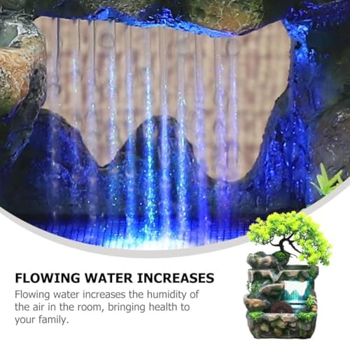 RORPOIR Decorative Tabletop Waterfall Fountain for Home and Office