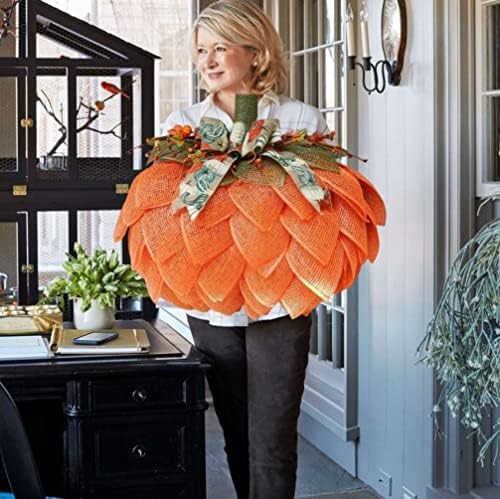 Handcrafted Pumpkin Door Wreath for Fall Halloween