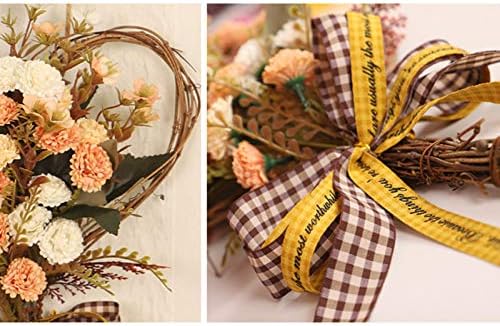 Artificial Carnations Wreath 14 Inch Front Door Decor