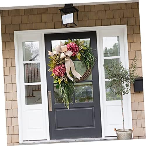 Front Door Wreath Hanger with Hydrangea Garland