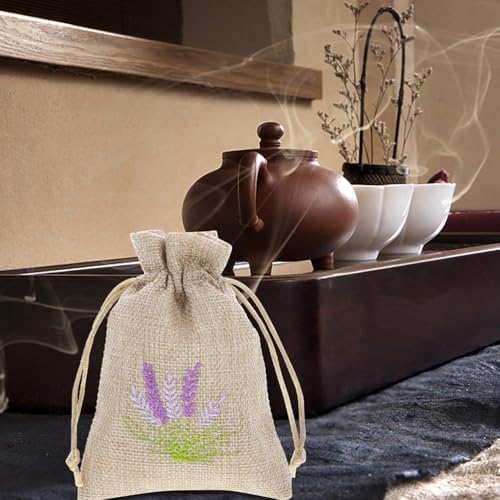LOGOFUN 5pcs Dried Flower Storage Bag with Drawstring